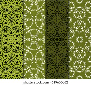 beautiful geometric seamless pattern of different geometric shapes. vector illustration.