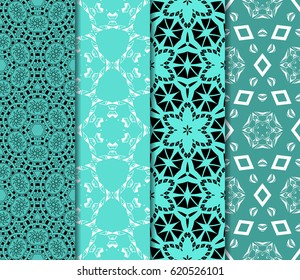 beautiful geometric seamless pattern of different geometric shapes. vector illustration.
