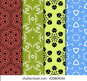 beautiful geometric seamless pattern of different geometric shapes. vector illustration.