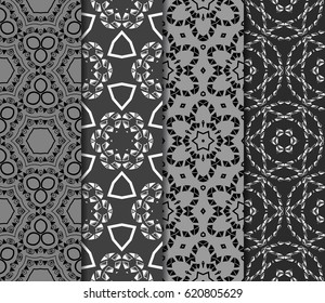 beautiful geometric seamless pattern of different geometric shapes. vector illustration.