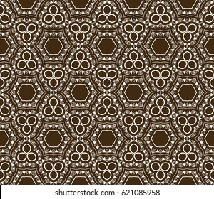beautiful geometric seamless pattern of different geometric shapes. vector illustration. for printing on fabric, paper for scrapbooking, wallpaper, cover, page book.