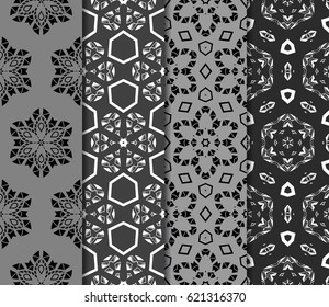 beautiful geometric seamless pattern of different geometric shapes. vector illustration.