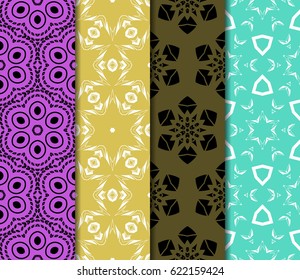 beautiful geometric seamless pattern of different geometric shapes. vector illustration.