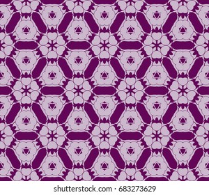 beautiful geometric seamless pattern of different geometric shapes. vector illustration. purple color