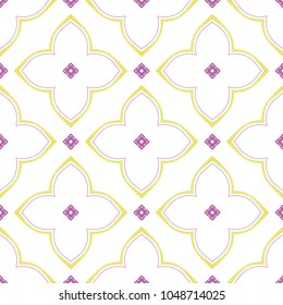 Beautiful geometric seamless pattern. Ornament, minimal. Traditional, Ethnic, Arabic, Turkish, Indian motifs. Great for fabric and textile, wallpaper, packaging or any desired idea. 