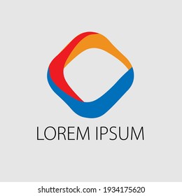 beautiful geometric shape logo template. vector