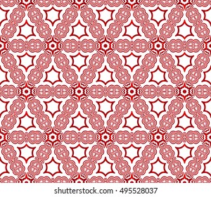 beautiful geometrical pattern of various shapes. vector illustration. red gradient.