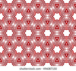 beautiful geometrical pattern of various shapes. vector illustration. red gradient.