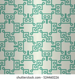 Beautiful geometrical seamless pattern background in greek style. Modern texture. Complicated medley repeatable backdrop. Colorful, symmetrical design for web, banner, game or other purpose.