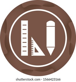 Beautiful Geometry tools Glyph Vector Icon