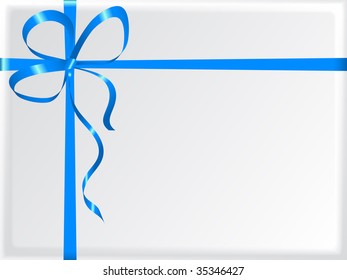 Beautiful gift box and ribbons. Vector illustration.