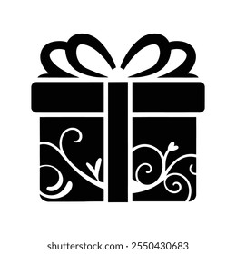 Un hermoso diseño de Vector de silueta de caja de regalo.