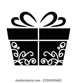 Un hermoso diseño de Vector de silueta de caja de regalo.