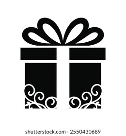 A beautiful Gift Box silhouette vector design.