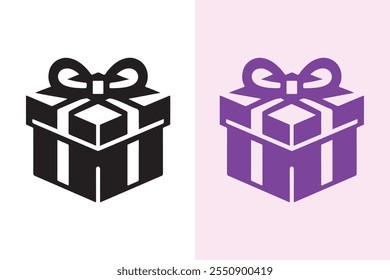 Beautiful gift box vector illustration.