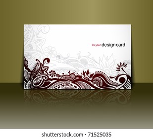 Beautiful gift card design element, vector illustration.