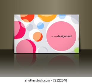 Beautiful gift card design element, vector illustration.