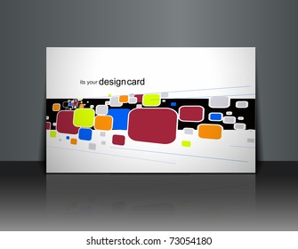 Beautiful gift card design element, vector illustration.