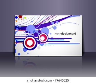 Beautiful gift card design element, vector illustration.