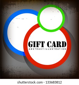 Beautiful gift card design with shiny color in grunge background.