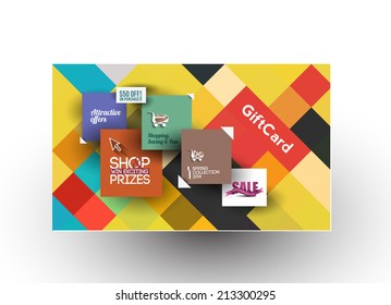 Beautiful gift card Design, vector illustration. 