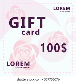 Beautiful Gift Card Design. Vector Illustration.