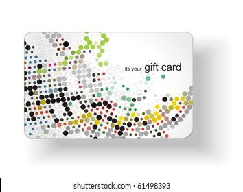 Beautiful gift card design, vector illustration.