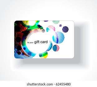 Beautiful gift card design, vector illustration.