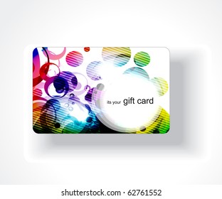 Beautiful gift card design, vector illustration.