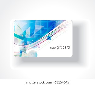 Beautiful gift card design, vector illustration.