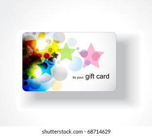 Beautiful gift card design, vector illustration.
