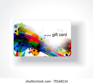 Beautiful gift card design, vector illustration.