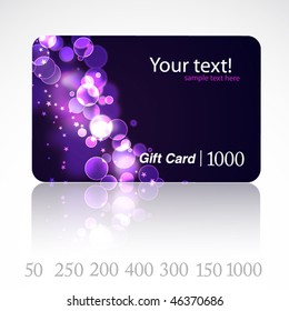 Beautiful gift card. Vector.