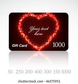 Beautiful gift card. Vector.