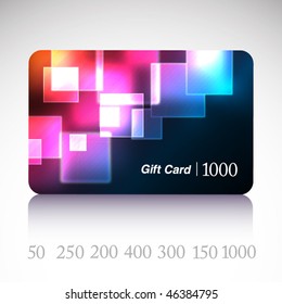 Beautiful gift card. Vector.