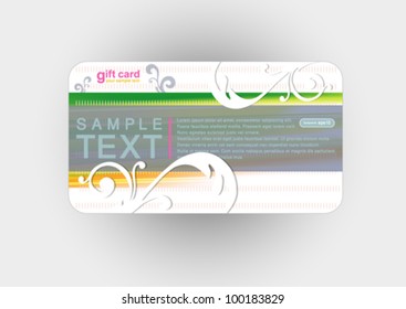 Beautiful gift card, vector illustration.