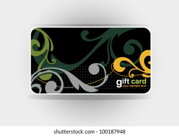 Beautiful gift card, vector illustration.