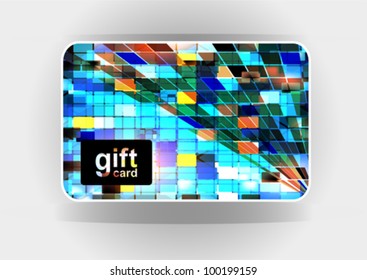 Beautiful gift card, vector illustration.
