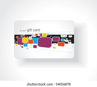 Beautiful gift card, vector illustration.