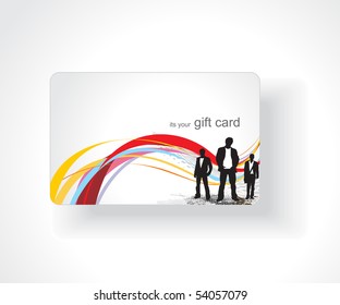 Beautiful gift card, vector illustration.