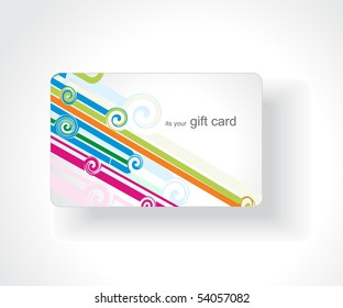 Beautiful gift card, vector illustration.