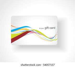 Beautiful gift card, vector illustration.