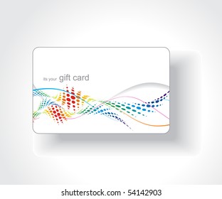 Beautiful gift card, vector illustration.