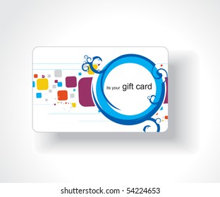 Beautiful gift card, vector illustration.