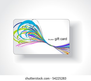 Beautiful gift card, vector illustration.