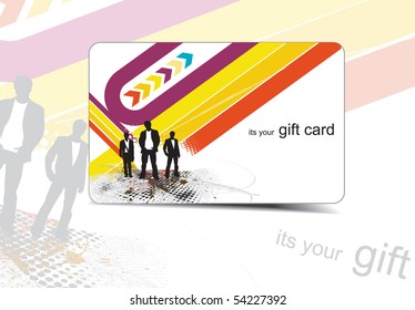 Beautiful gift card, vector illustration.