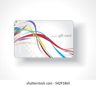 Beautiful gift card, vector illustration.