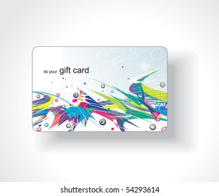 Beautiful gift card, vector illustration.