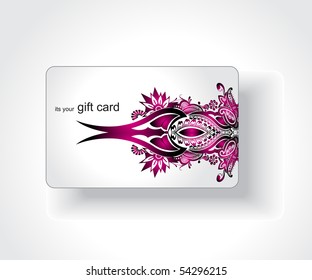 Beautiful gift card, vector illustration.