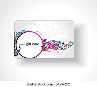 Beautiful gift card, vector illustration.